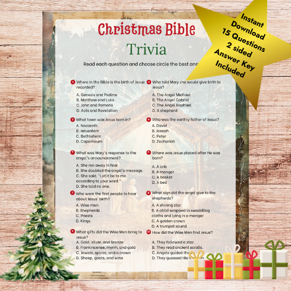 Christmas Bible Trivia Game: Deepen Your Understanding of the Story of Jesus