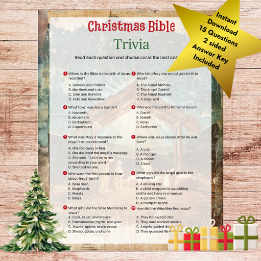 Christmas Bible Trivia Game: Deepen Your Understanding of the Story of Jesus