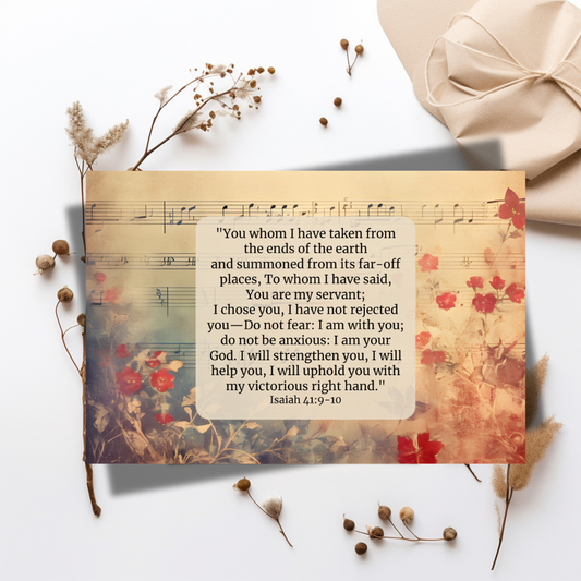 Music Theme Trusting in God Scripture Cards