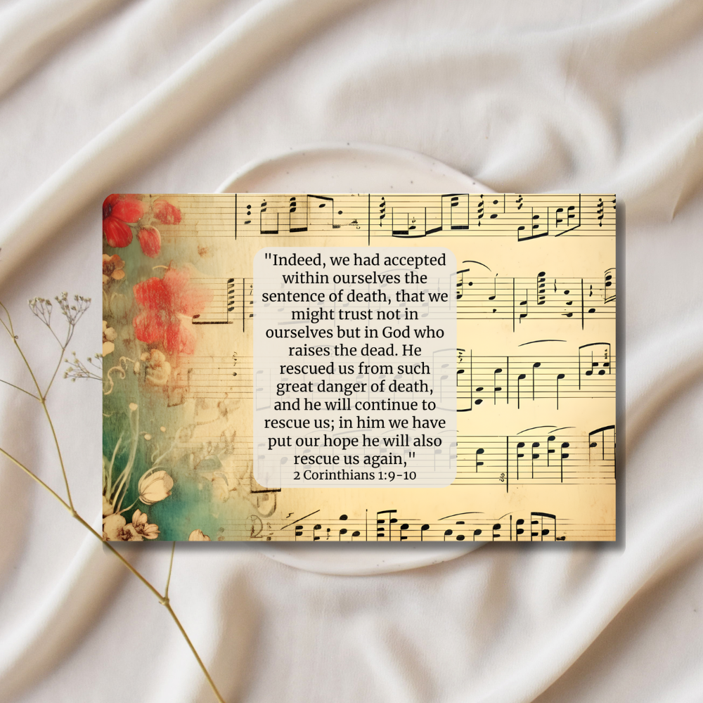 Music Theme Trusting in God Scripture Cards