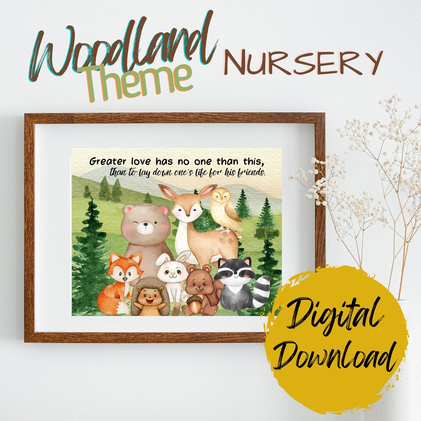 Whimsical Animal Nursery Wall Art