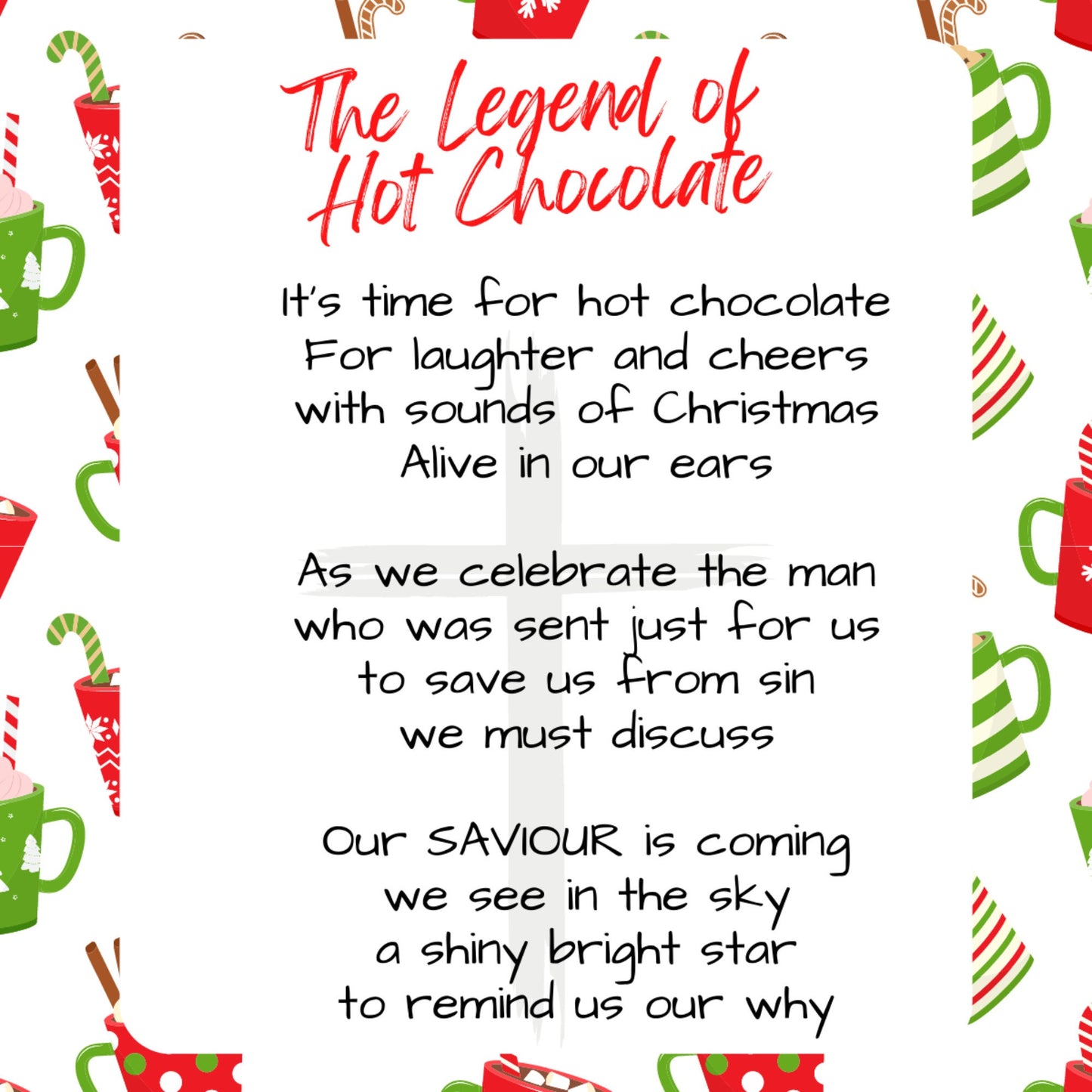 The Legend of Hot Chocolate Christmas Gift Tag