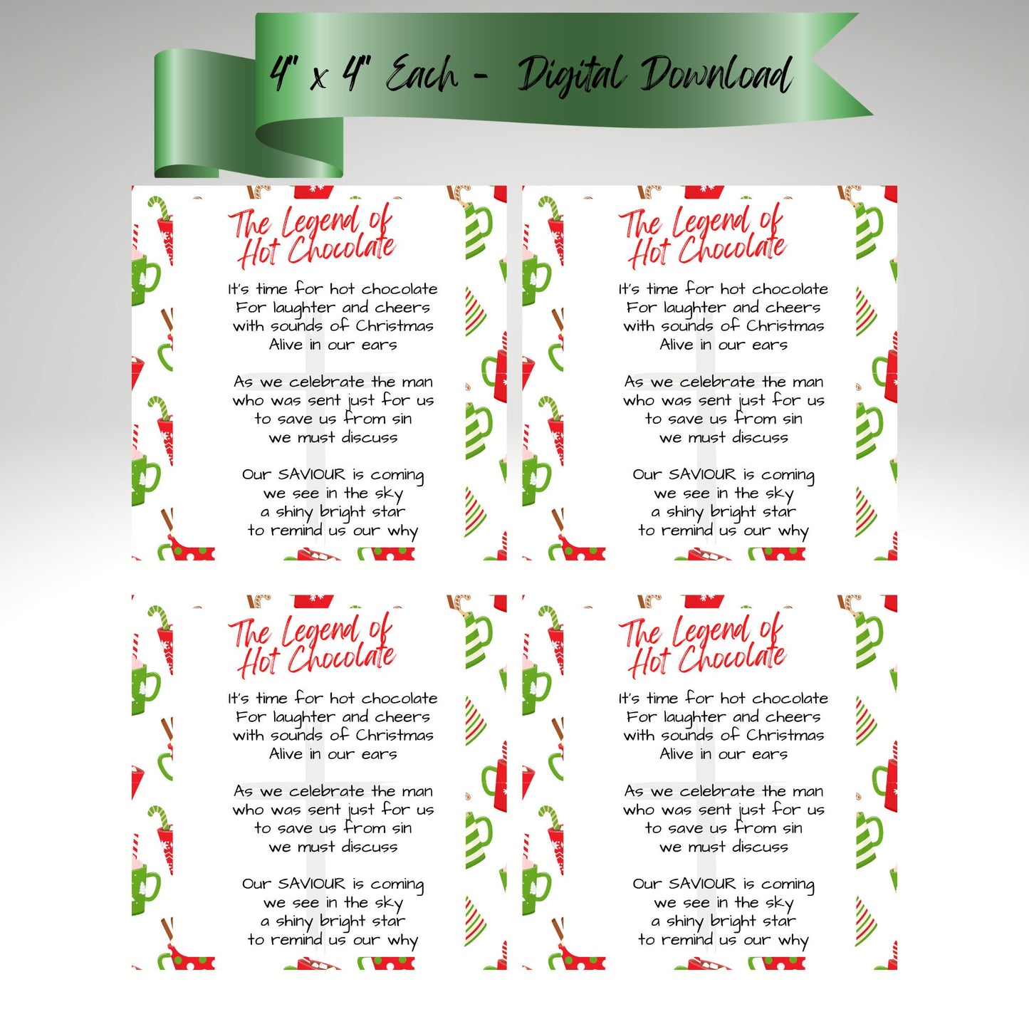 The Legend of Hot Chocolate Christmas Gift Tag