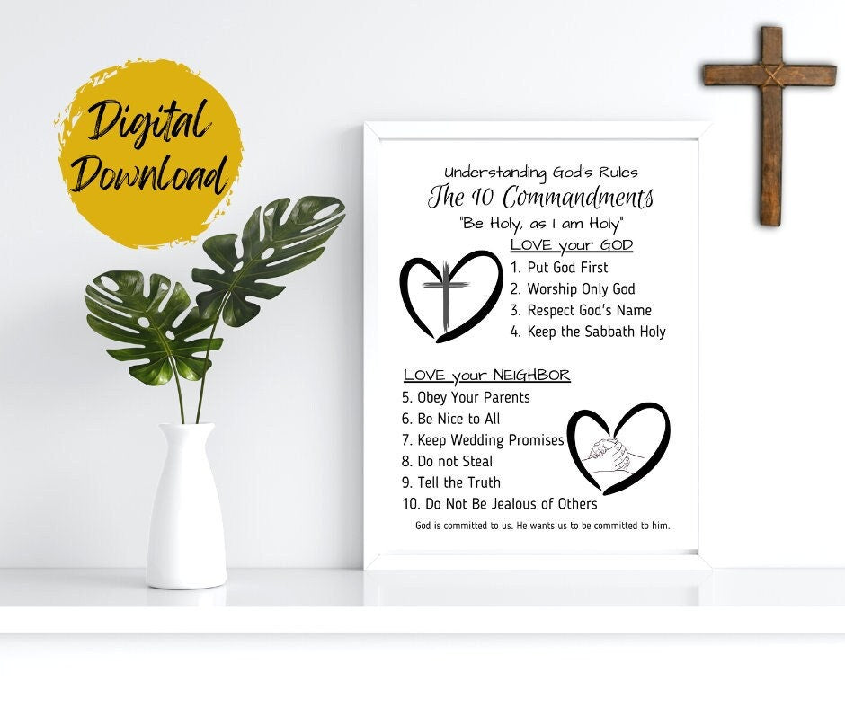 Understanding God's Rules - The Ten Commandments Wall Art