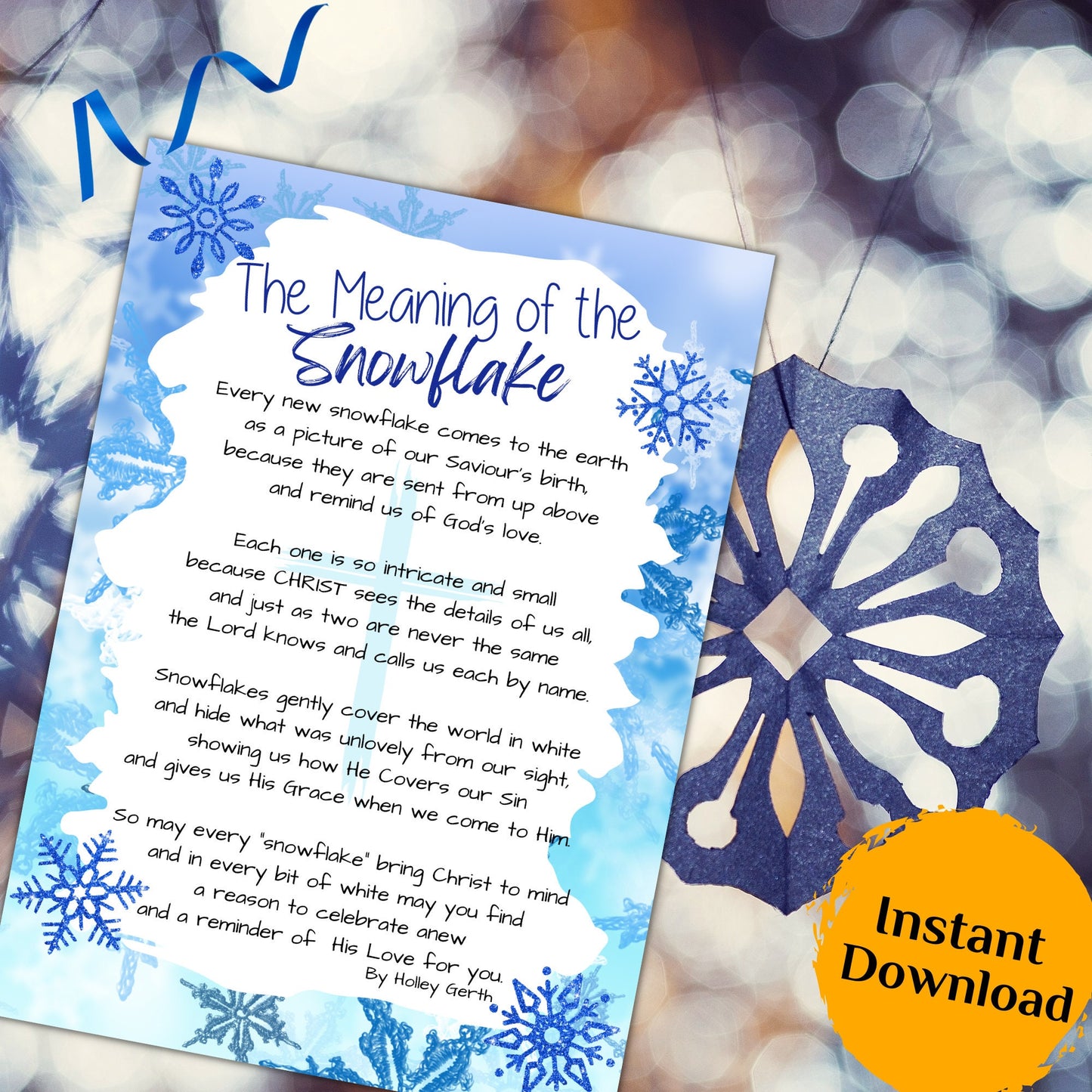 The Meaning of the Snowflake - Holiday Gift Card