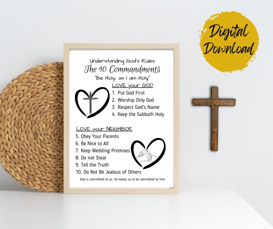 Understanding God's Rules - The Ten Commandments Wall Art