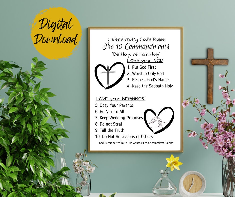 Understanding God's Rules - The Ten Commandments Wall Art