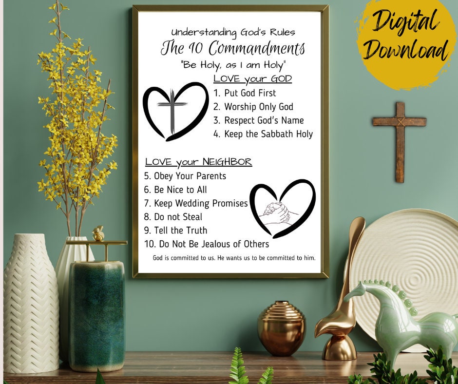 Understanding God's Rules - The Ten Commandments Wall Art