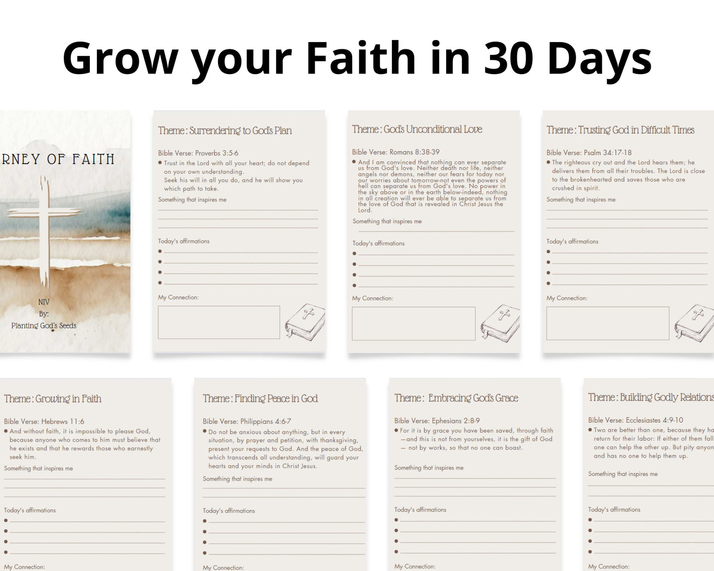 Journey of Faith: 30 Day Devotion DIGITAL Journal